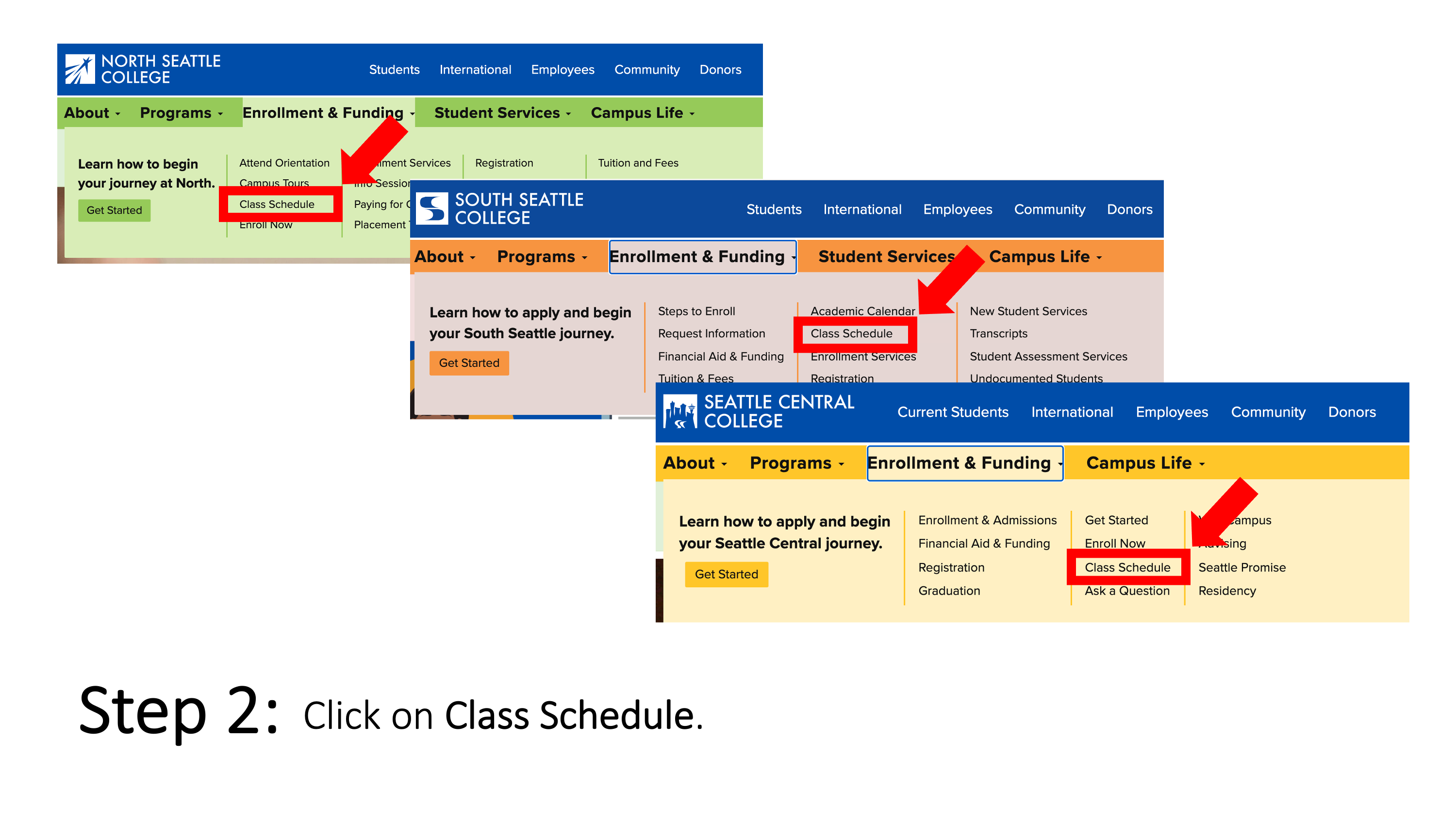 Click on Class Schedule.