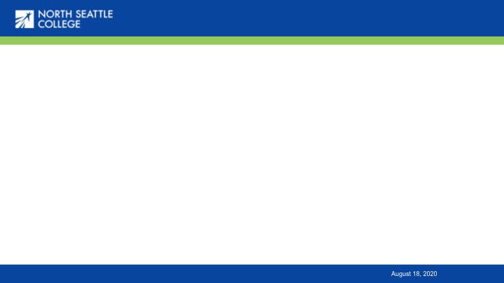 north seattle college powerpoint template with green stripe