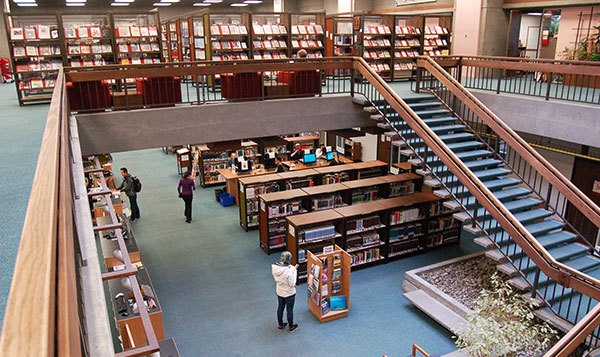 North Seattle College Library overhead view